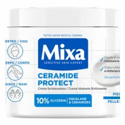 Crema fortalecedora ceramide protect para piel muy seca Mixa Sensitive Skin Expert 400 ml.