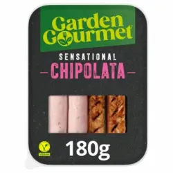 Preparado vegano tipo salchicha a base de proteínas de soja Garden Gourmet 180 g.