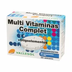 Multivitaminas complet + oligoelementos Vallesol 24 comprimidos.