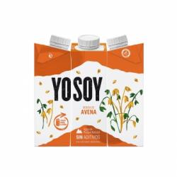 Bebida de avena sin azúcar añadido YoSoy pack de 3 briks de 250 ml.