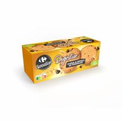 Galletas con avena y pepitas de chocolate Digestive Carrefour Sensation 425 g.