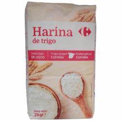 Harina de trigo Carrefour 2 kg.