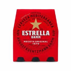 Cerveza Estrella Damm mediterránea pack de 6 botellas de 25 cl.