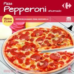 Pizza de peperoni ahumado Carrefour 320 g.