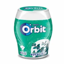 Chicles sabor eucalipto Orbit sin azúcar 64 g.