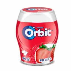 Chicles sabor fresa Orbit sin azúcar 64 g.