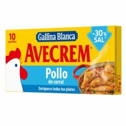 Caldo de pollo - 30% sal Avecrem Gallina Blanca sin gluten 10 pastillas