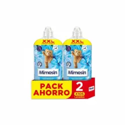 Suavizante azul vital Mimosín pack de 2 unidades de 105 lavados.