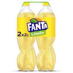 Fanta de limón pack 2 botellas 2 l.