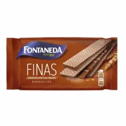 Barquillos rellenos de chocolate con leche Fontaneda Finas 92 g.