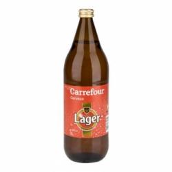 Cerveza Carrefour Lager botella 1 l.