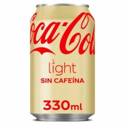 Coca Cola light sin cafeína lata 33 cl.