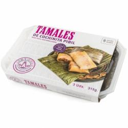 Tamales de cochinita pibil La Reina de las Tortillas 314 g.