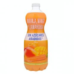 Bebida de naranja, mango y zanahoria La Verja sin azúcares añadidos Botella 1.5 L