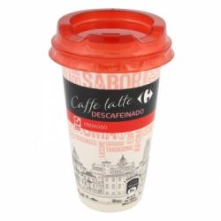 Café latte descafeinado Carrefour sin gluten 250 ml.