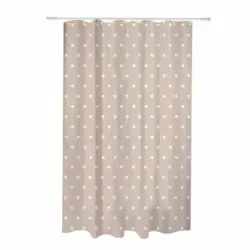 Cortina Baño CARREFOUR HOME Topos 180x200 cm - Decorado