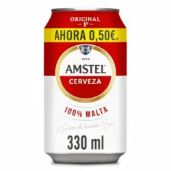 Cerveza Amstel lata 33 cl.