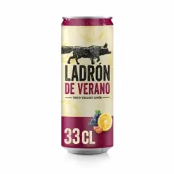 Tinto de verano Ladrón de Verano con limón lata 33 cl.