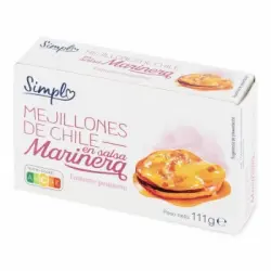 Mejillones de Chile en salsa marinera pequeños Simpl 65 g.