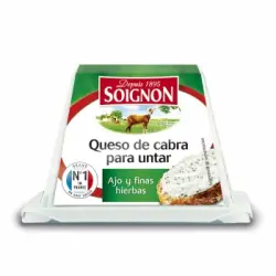 Queso de cabra con ajo y finas hiervas para untar Soignon 140 g.