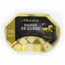 Queso con aceitunas Akadia 100 g.