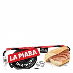 Paté de hígado de cerdo Tapa Negra La Piara pack de 3 unidades de 75 g.