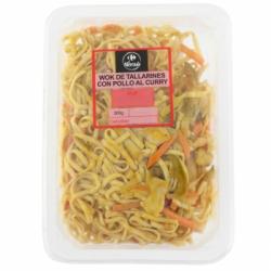 Wok de tallarines con pollo al curry Carrefour 300 g