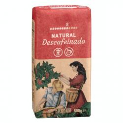 Café molido descafeinado natural Hacendado Paquete 0.5 kg