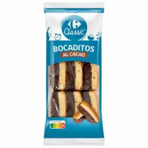 Bocaditos al cacao Classic' Carrefour 500 g.