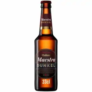 Cerveza Mahou Maestra Dunkel lager oscura botella 33 cl.