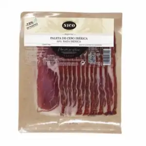 Paleta de Cebo Ibérica 50% Raza Ibérica en lonchas Nico 150 g