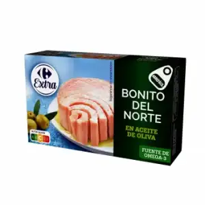 Bonito del norte en aceite de oliva Extra Carrefour 72 g.