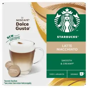 Café latte macchiato en cápsulas Starbucks compatible con Dolce Gusto 129 g.