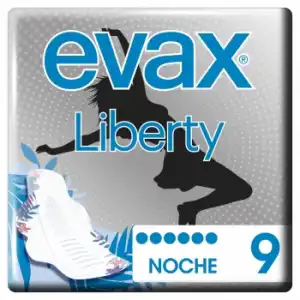 Compresas con alas para noche Liberty Evax 9 ud.