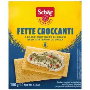 Pan crujiente Schär sin gluten y sin lactosa 150 g.