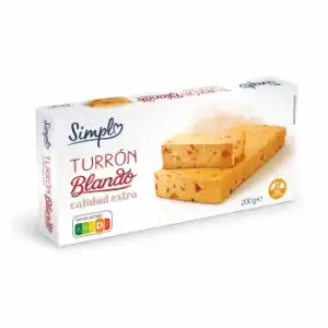 Turrón blando Simpl sin gluten 200 g.