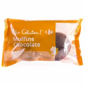 Muffins chocolate Carrefour No Gluten sin gluten 90 g.