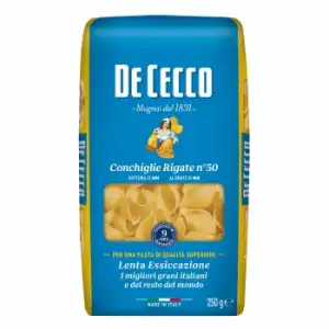 Pasta Conchiglie Rigate De Cecco 250 g.