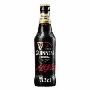 Cerveza Guinness Original irlandesa negra botella 33 cl.