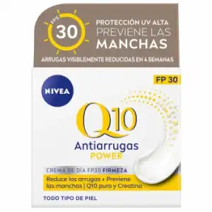 Crema facial cuidado de día FP30 con Q10 natural & creatina Q10 Power Antiarrugas + Firmeza Nivea 50 ml.