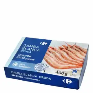 Gamba blanca cruda Carrefour 400 g.