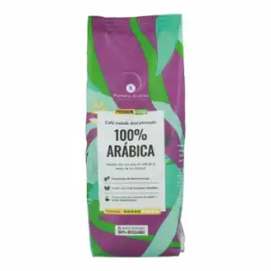 Café molido natural descafeinado 100% arábica ecológico Planeta Huerto 250 g.