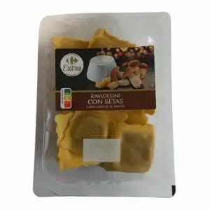 Ravioloni con setas Carrefour 250 g.