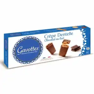 Crepe bañado en chocolate con leche Gavottes 90 g.