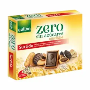 Surtido de galletas sin azúcar añadido Zero Gullón 319 g.