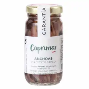 Anchoas en aceite de girasol Caprimar 55 g.