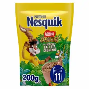 Cacao soluble con trocitos de galleta Jungly Nesquik 200 g.