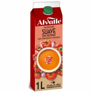 Gazpacho suave sin pepino Alvalle 1 l.