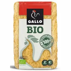 Fideos no 0 ecológico Gallo 450 g.