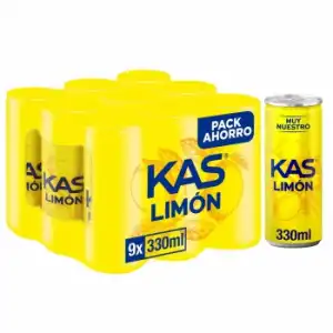 Kas de limón pack de 9 latas de 33 cl.